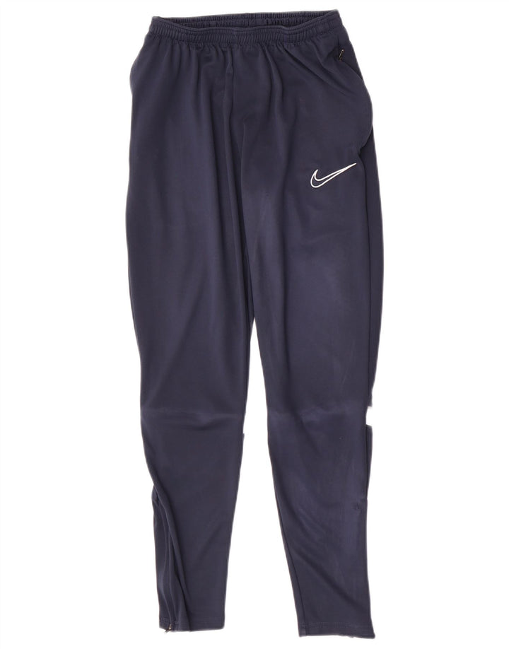 Calça de treino Nike Boys 8-9 anos pequena azul marinho colorblock