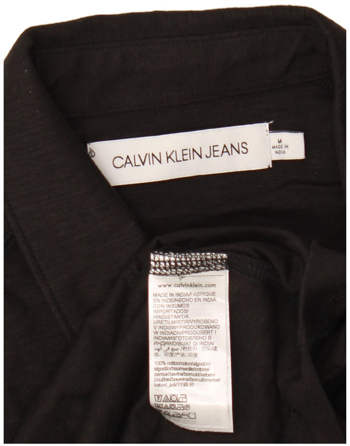 Camisa polo masculina CALVIN KLEIN JEANS algodão preto médio