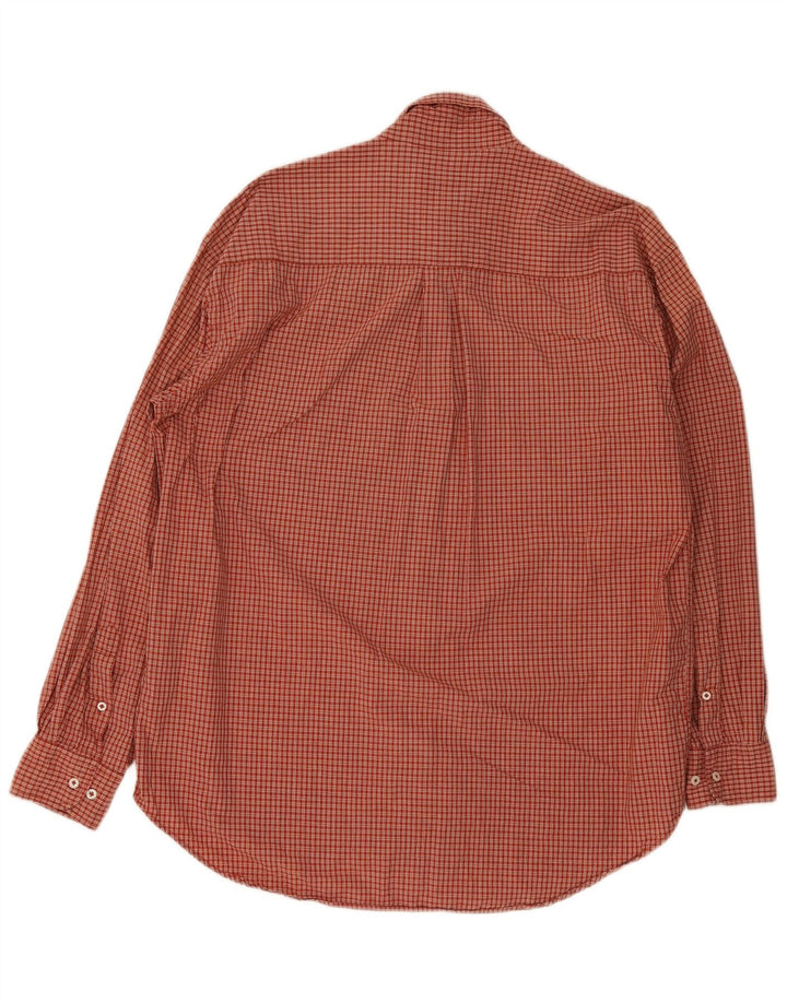 Camisa masculina Kappa grande algodão guingão vermelho