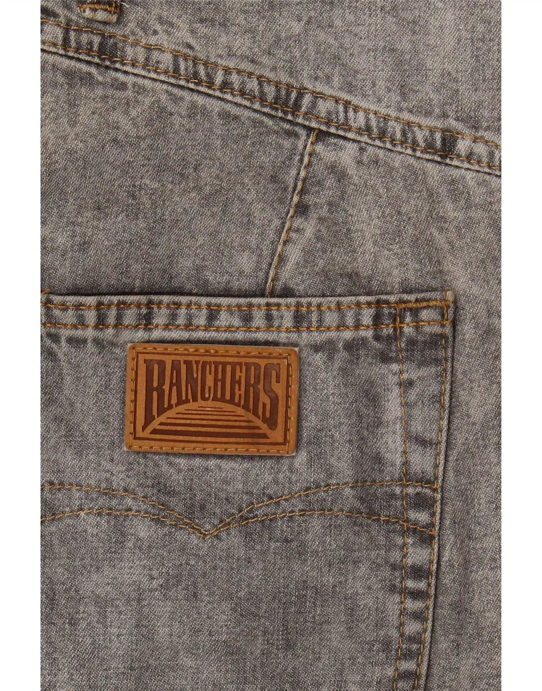 Saia jeans feminina vintage W28 cinza médio