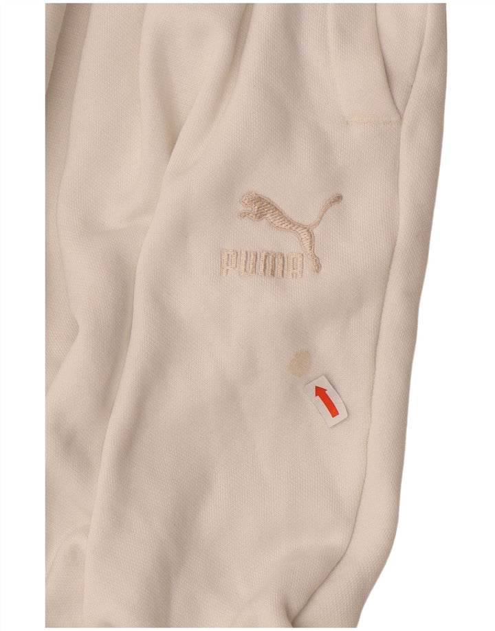 Calça de treino masculina PUMA joggers grande algodão branco