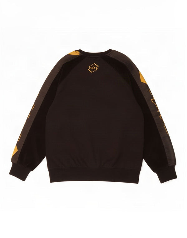 Lotto Boys Graphic Moletom Jumper 7-8 Anos Preto Colorblock Algodão