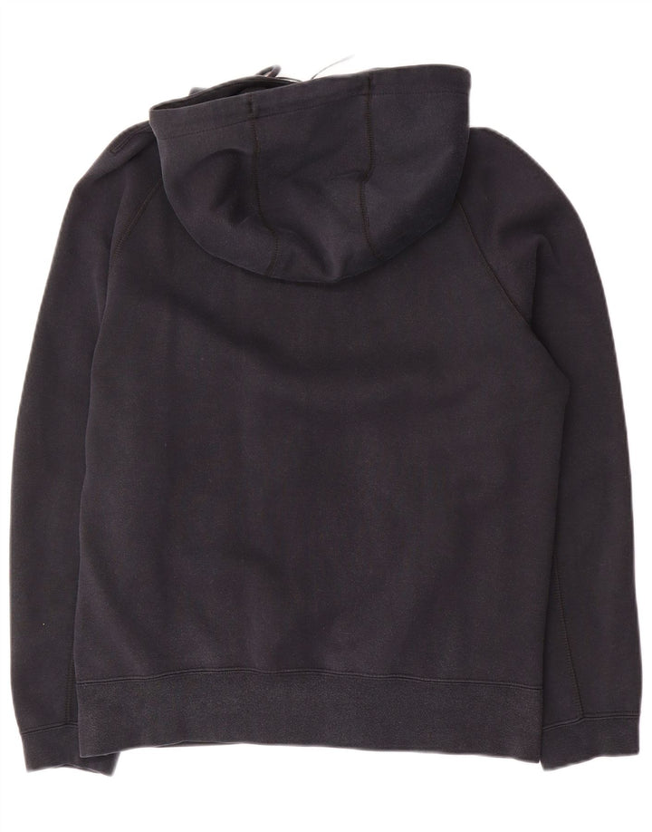 Suéter Nike masculino com capuz e zíper médio preto algodão