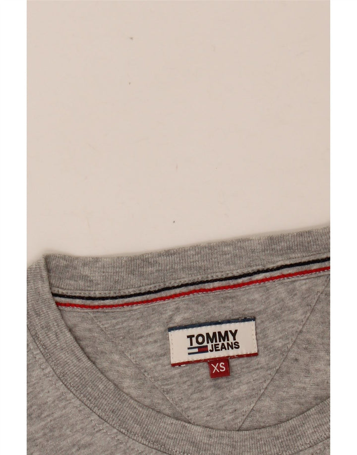 Camiseta feminina TOMMY HILFIGER com estampa gráfica UK 6 XS cinza