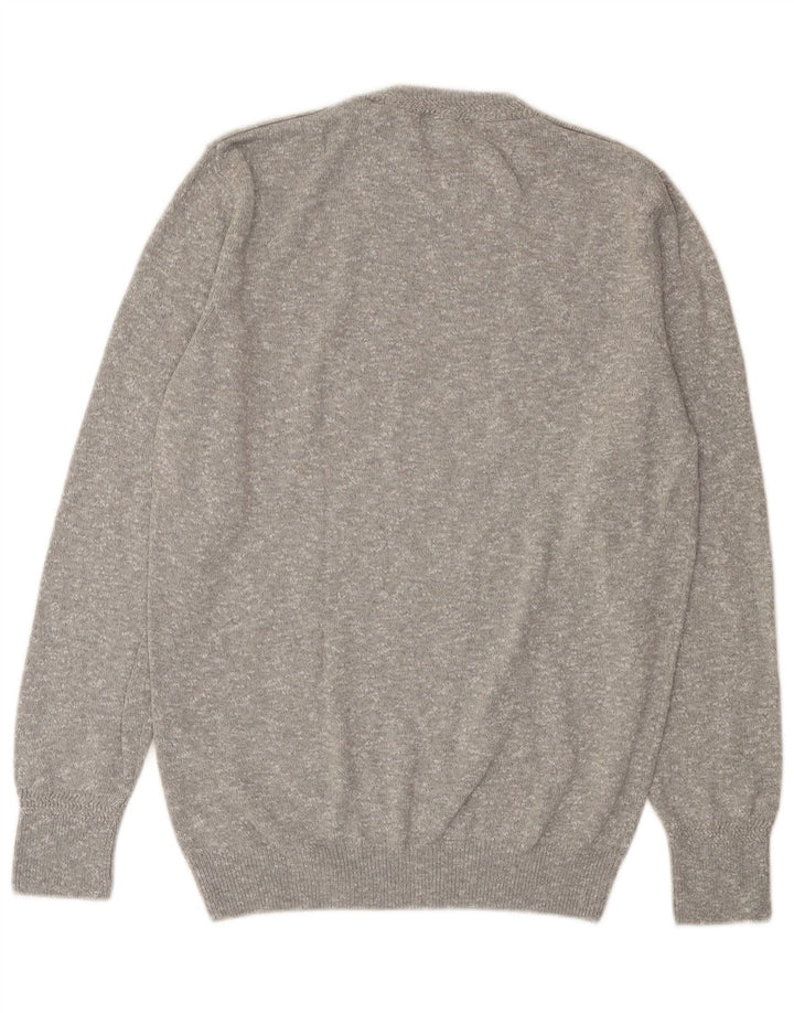 Suéter masculino Scotch & Soda com gola redonda, grande cinza manchado