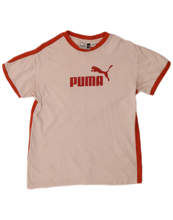 Camiseta gráfica masculina PUMA Top XS branco colorblock