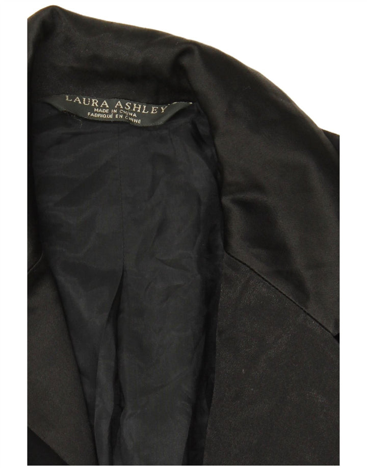Jaqueta blazer feminina Laura Ashley com 1 botão Reino Unido 12 médio preto