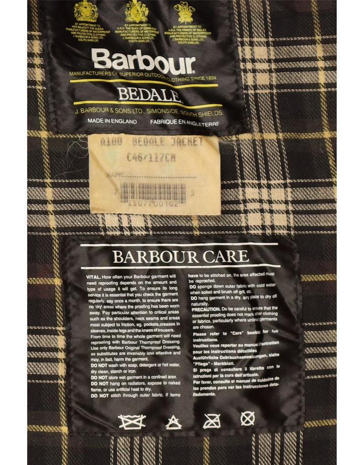 Jaqueta masculina de algodão encerado Barbour Reino Unido 46 3XL algodão cáqui