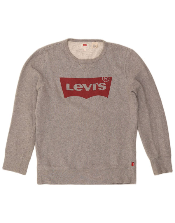 Suéter gráfico feminino Levi's UK 6 XS algodão cinza