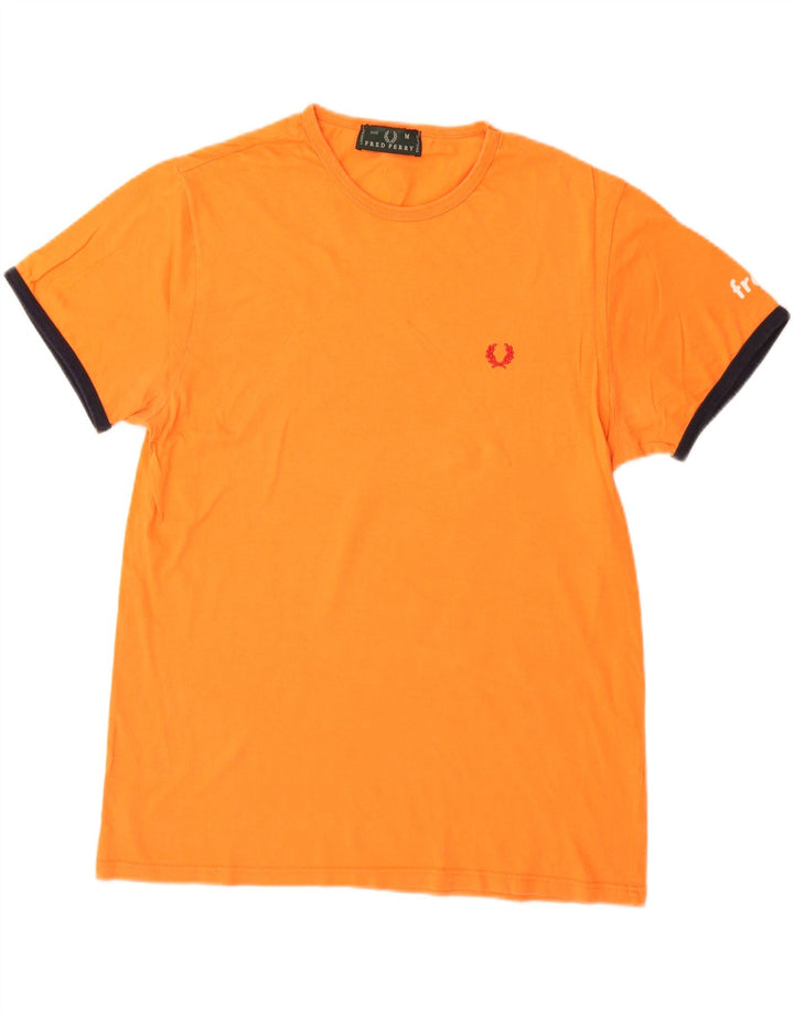Camiseta masculina Fred Perry algodão laranja médio