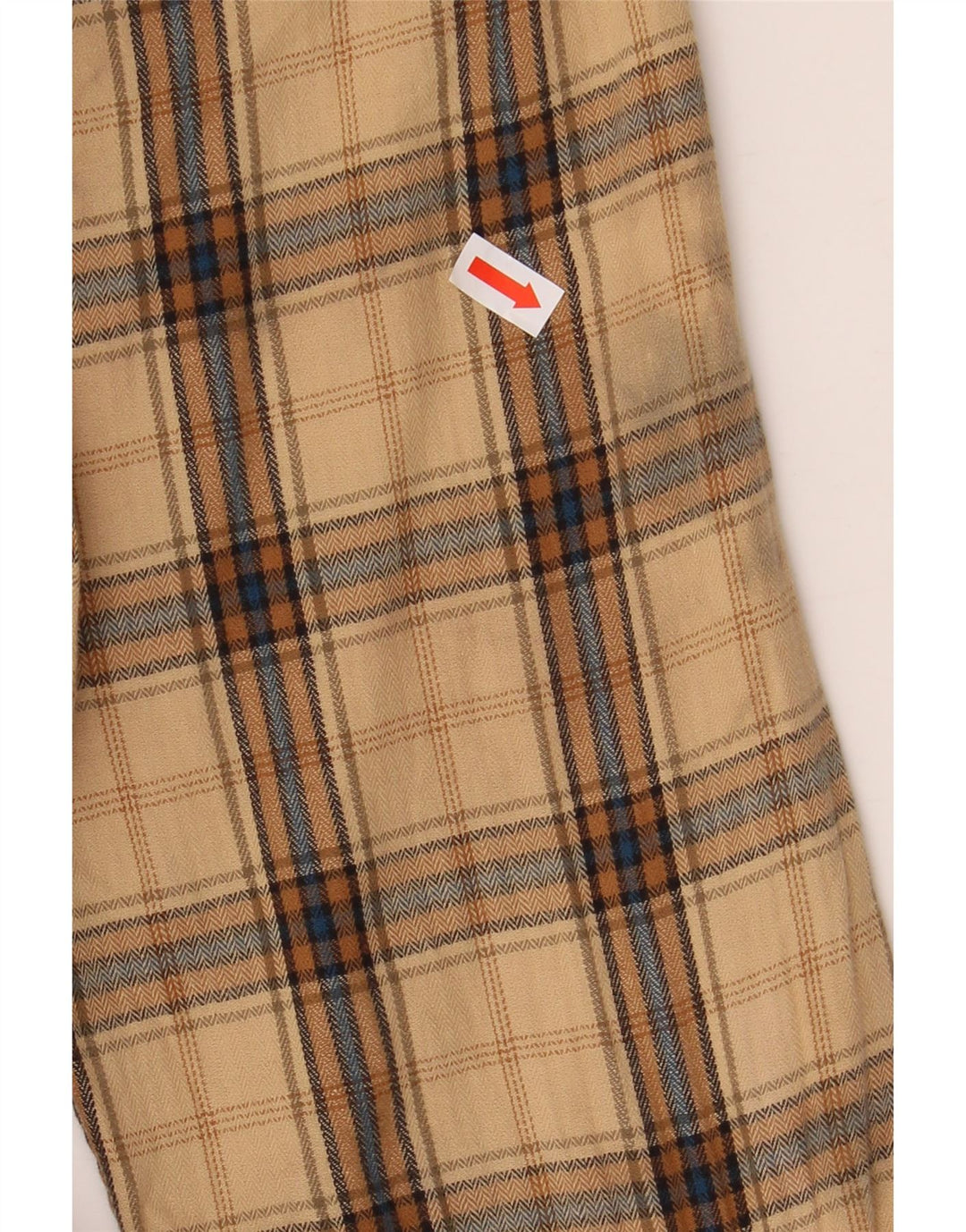 Camisa masculina de flanela Guess pequena algodão xadrez bege