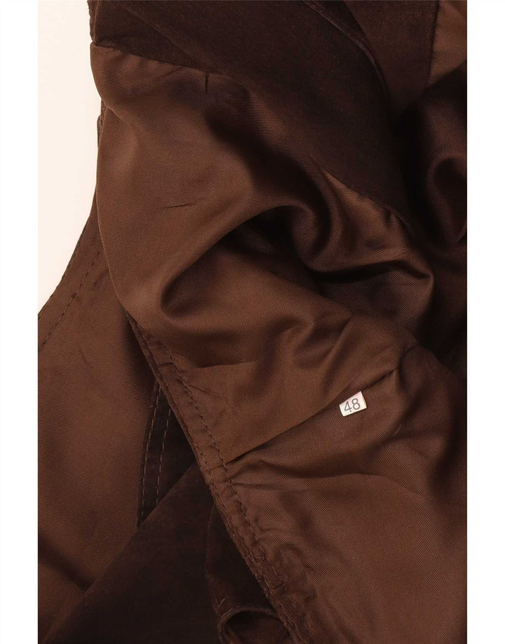 Colete de camurça vintage feminino IT 48 XL marrom