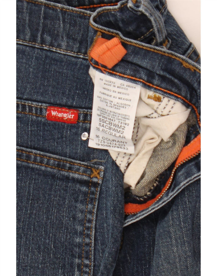 Wrangler Boys Straight Jeans 15-16 Anos W28 L28 Azul Algodão