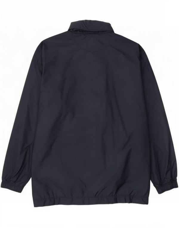 Jaqueta de chuva masculina Reebok com capuz UK 38 médio azul marinho Colourblock Nylon