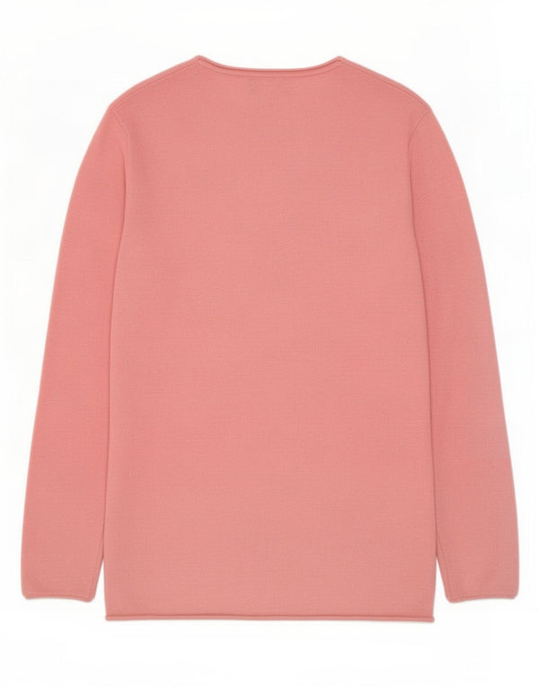 Zara Mens Top Long Sleeve Small Pink Polyester