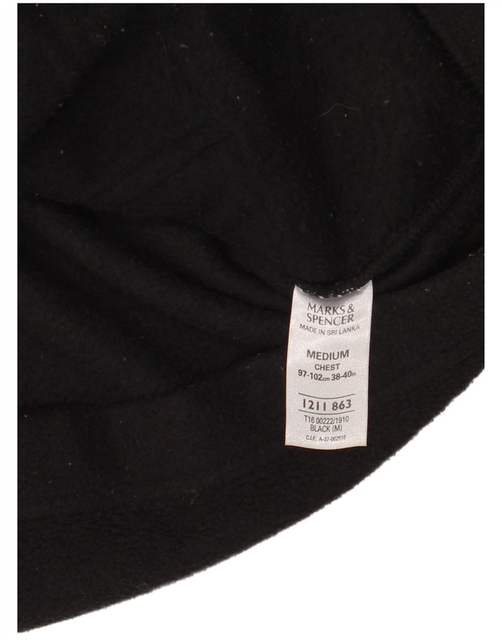 Jaqueta de lã masculina Marks & Spencer UK 38 poliéster preto médio