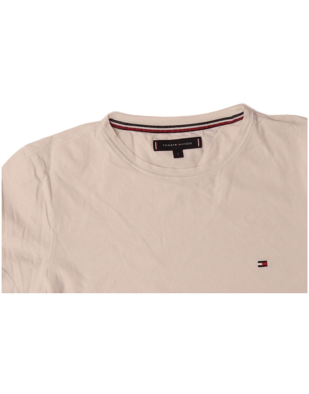 TOMMY HILFIGER Camiseta masculina top pequeno algodão branco