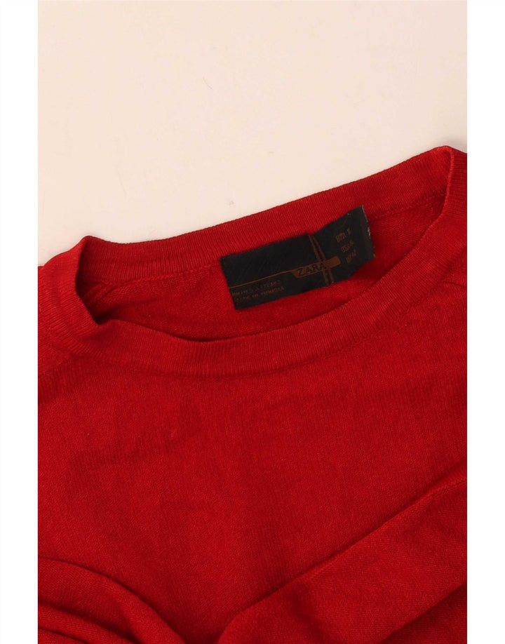 Zara Mens Top Manga Longa XL Vermelho