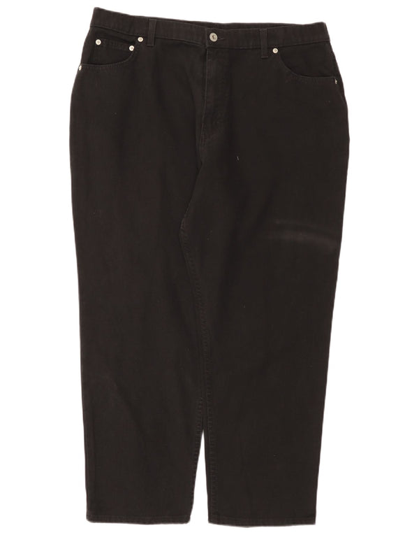 Calça casual feminina Marks & Spencer cônica UK 20 2XL W38 L26 preta