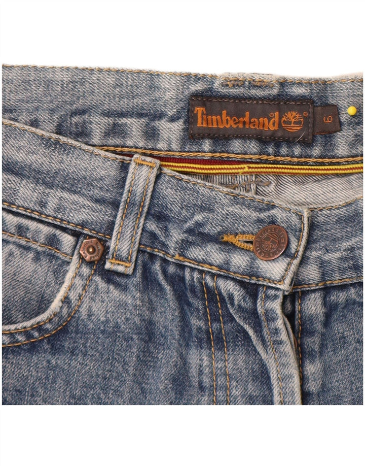 Calça jeans reta feminina Timberland US 6 médio W28 L29 azul
