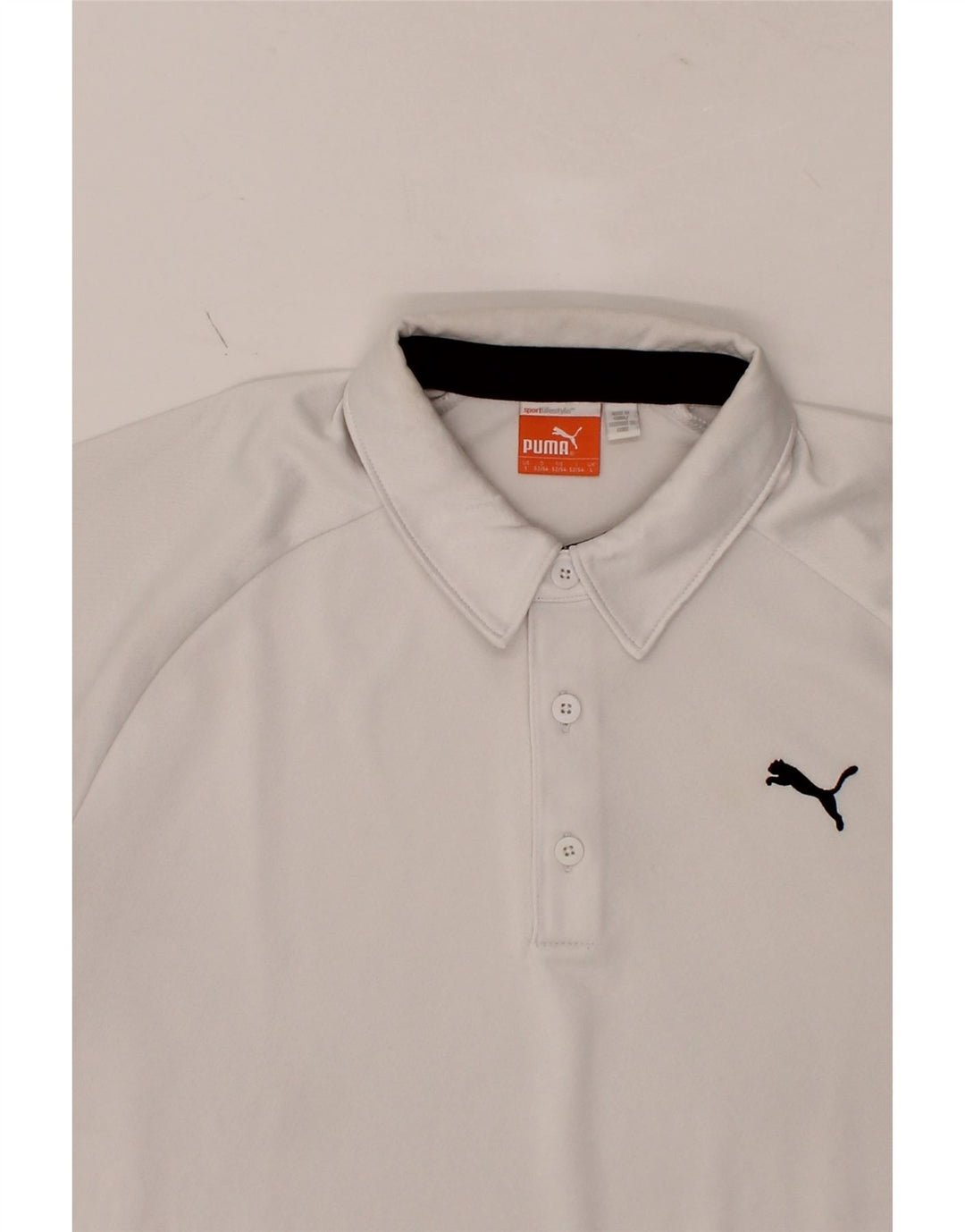 PUMA Mens Polo Shirt Large White Vintage Puma and Second-Hand Puma from Messina Hembry 