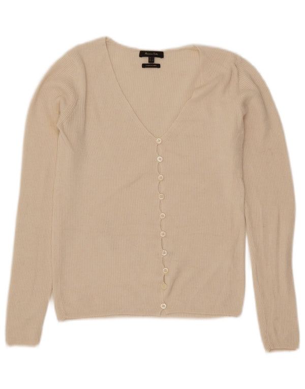 Suéter cardigan feminino Massimo Dutti UK 8 pequeno off white