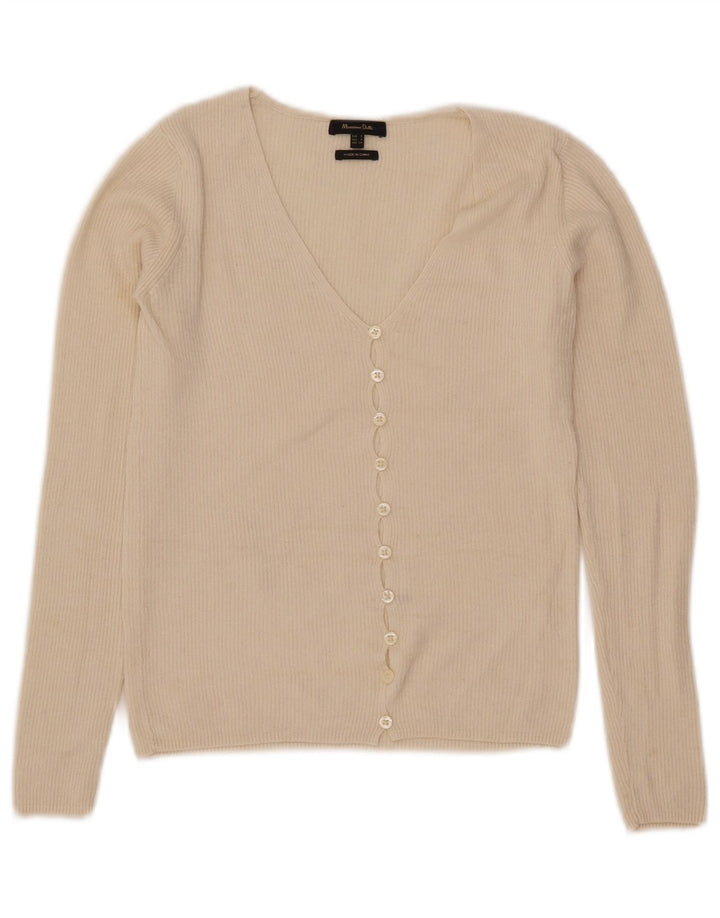Suéter cardigan feminino Massimo Dutti UK 8 pequeno off white