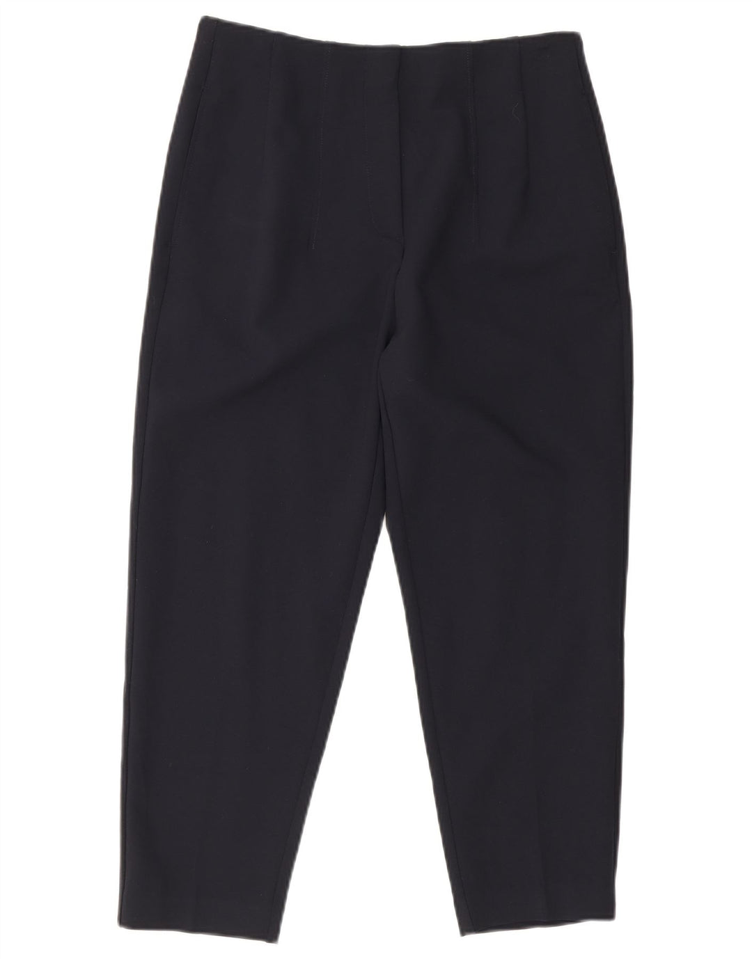 Calças cortadas femininas Marks & Spencer UK 12 médio W28 L23 azul marinho