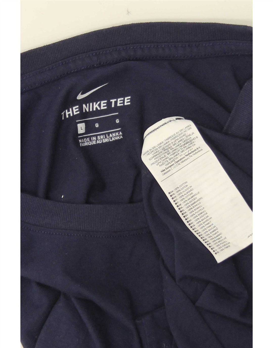 Camiseta masculina Nike grande algodão azul marinho