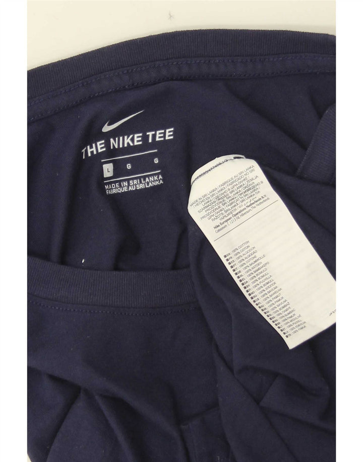 Camiseta masculina Nike grande algodão azul marinho