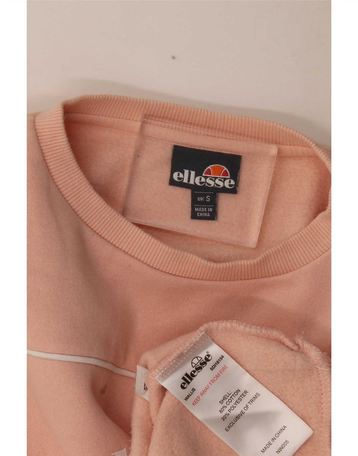 Ellesse moletom feminino grande com estampa gráfica UK 10 pequeno laranja