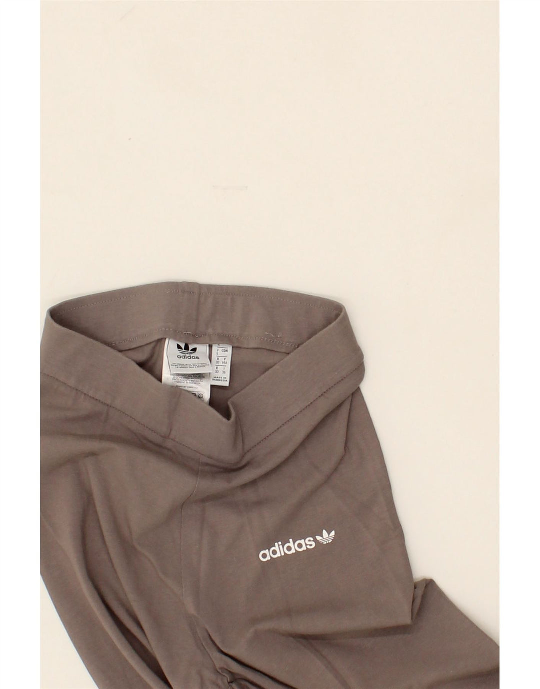 ADIDAS Womens Graphic Leggings UK 4 XS Grey Cotton Vintage Adidas and Second-Hand Adidas from Messina Hembry 