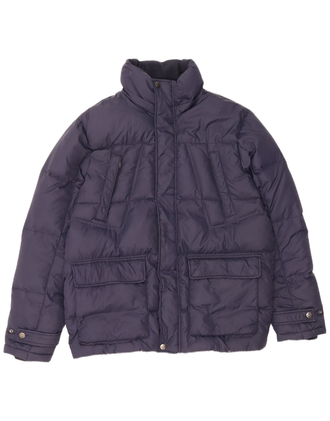 CREW CLOTHING Mens Padded Jacket UK 40 Large Navy Blue Nylon