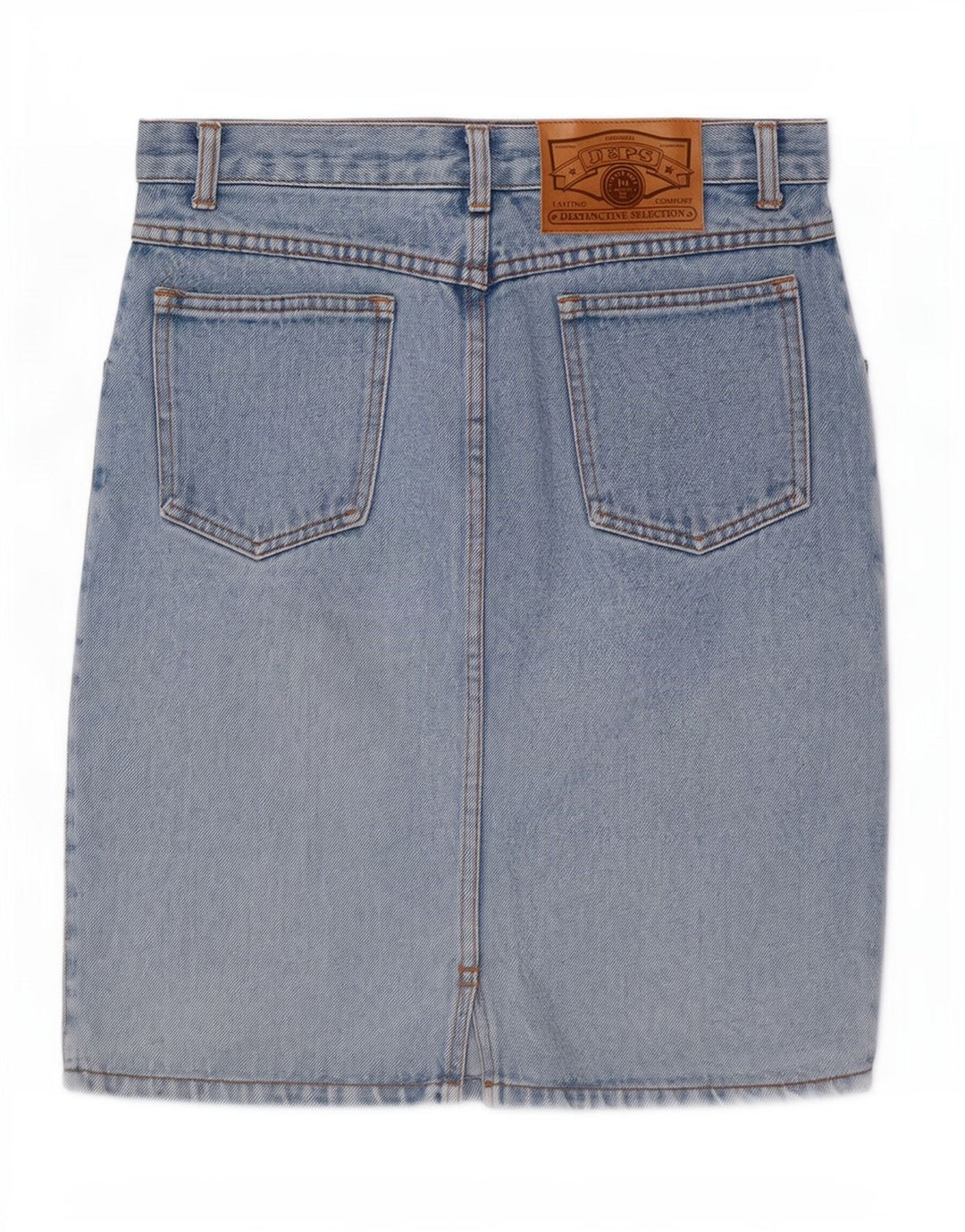 Saia jeans feminina Jep's W26 pequeno algodão azul