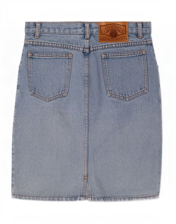 Saia jeans feminina Jep's W26 pequeno algodão azul