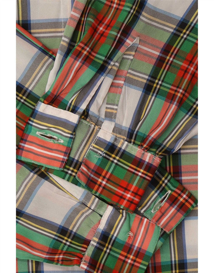 Camisa feminina Benetton IT 46 Polietileno xadrez multicolorido grande