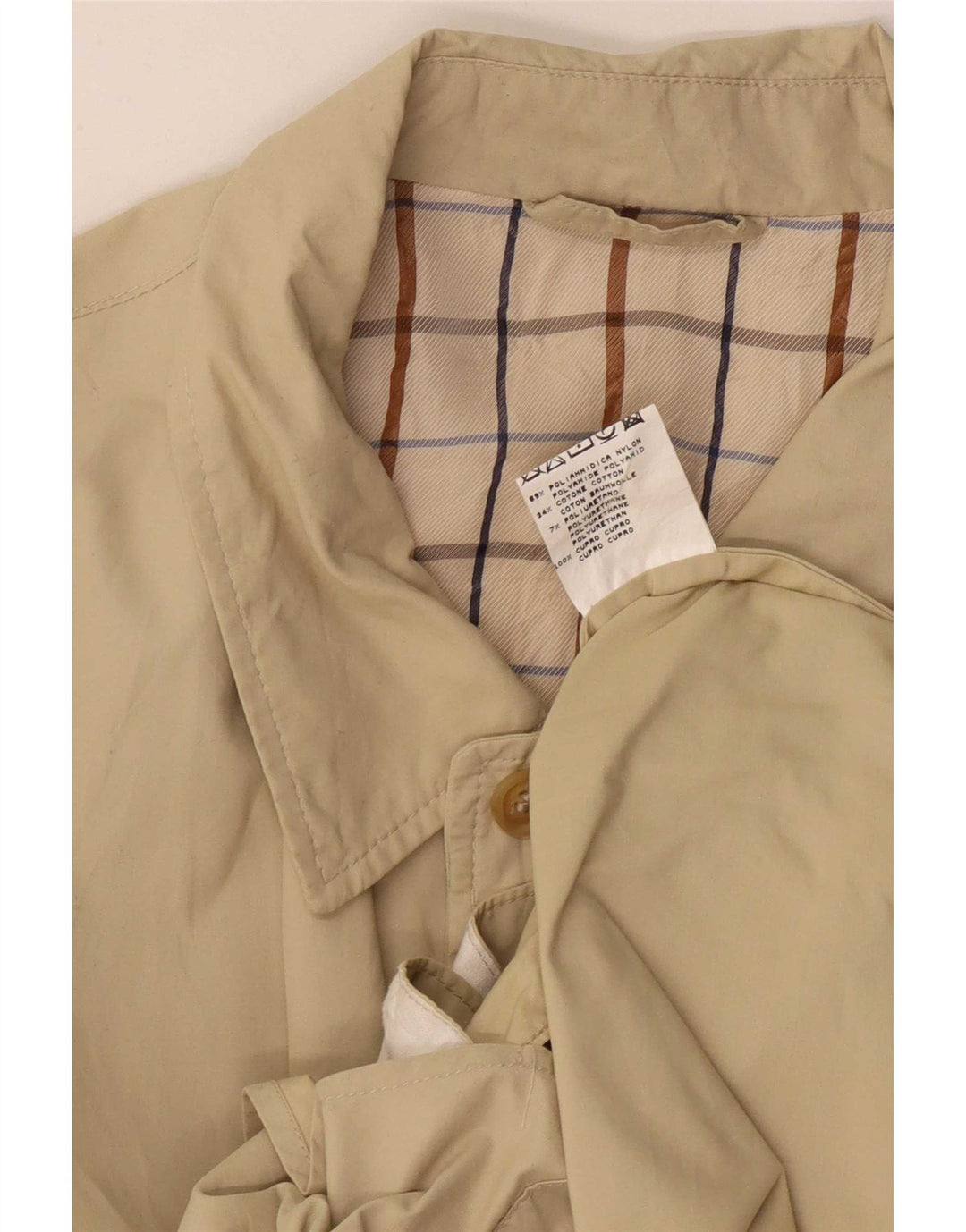 Aquascutum Mens Trench Coat IT 50 Grande Poliamida Bege