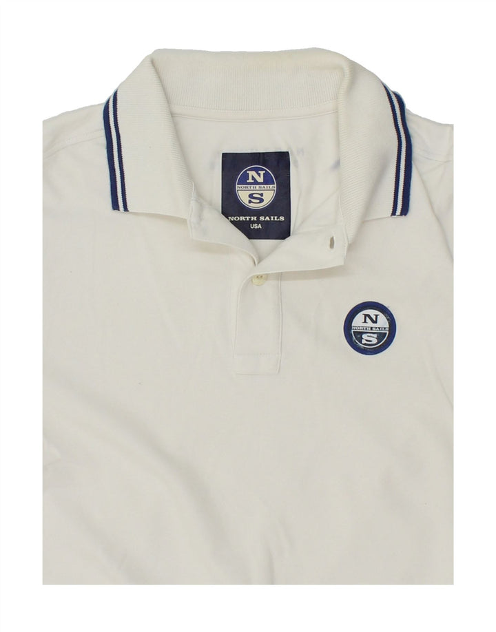 NORTH SAILS Mens Polo Shirt Small White Cotton Vintage North Sails and Second-Hand North Sails from Messina Hembry 