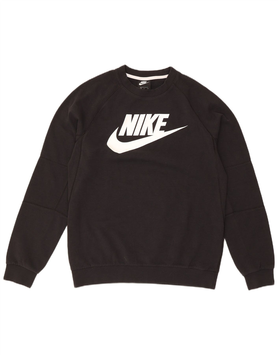 Nike masculino gráfico moletom jumper médio algodão preto
