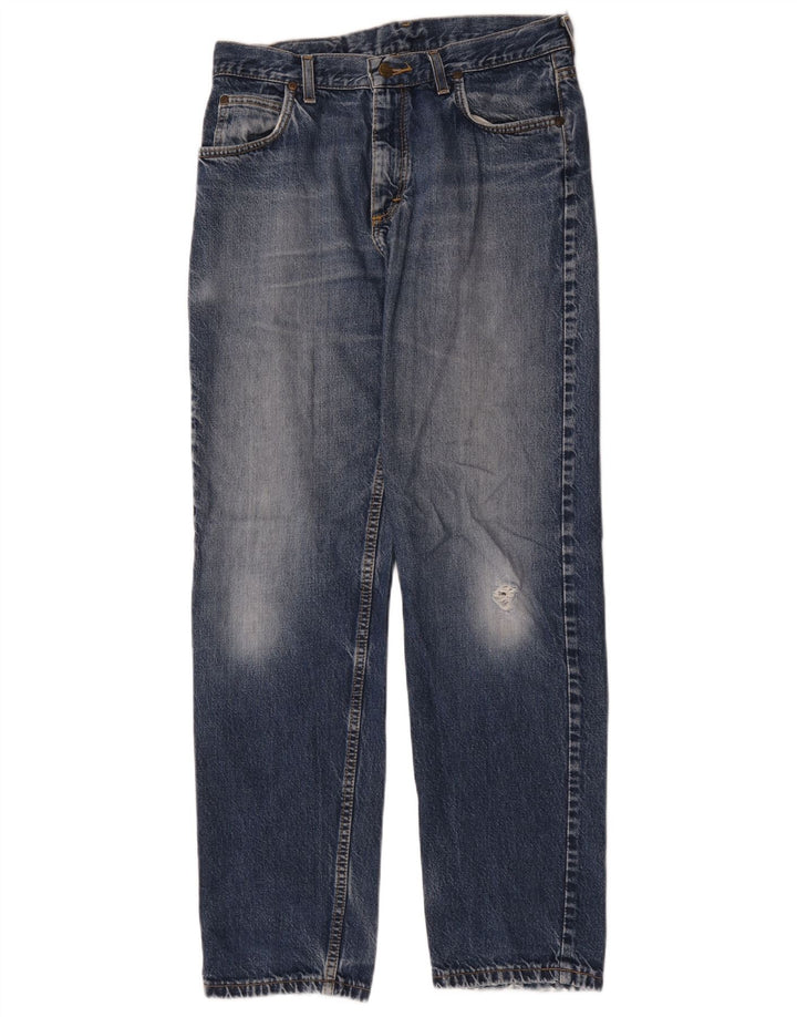 Lee Mens Straight Jeans W33 L32 Azul Algodão