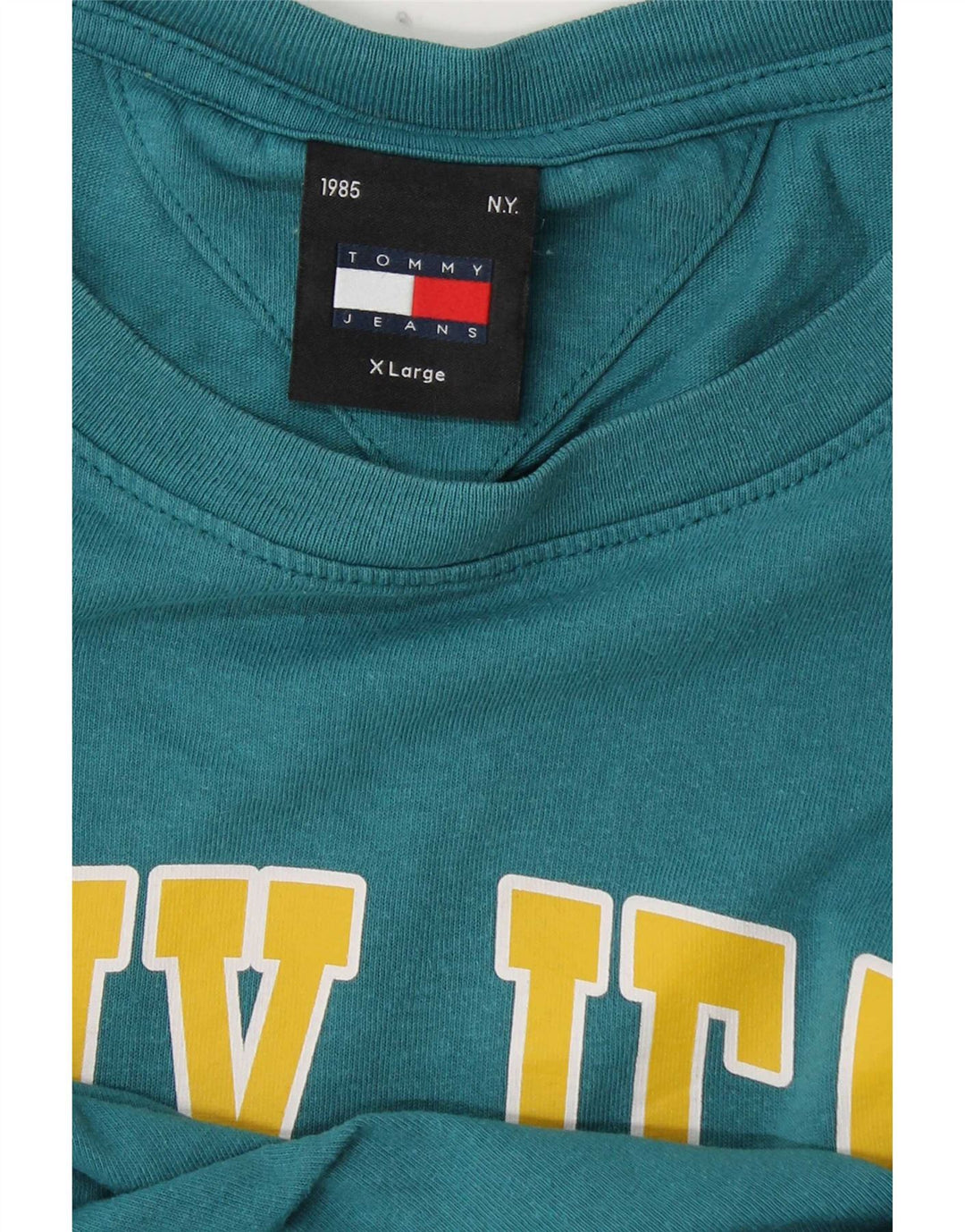 Tommy Hilfiger Camiseta masculina gráfica Top XL Azul