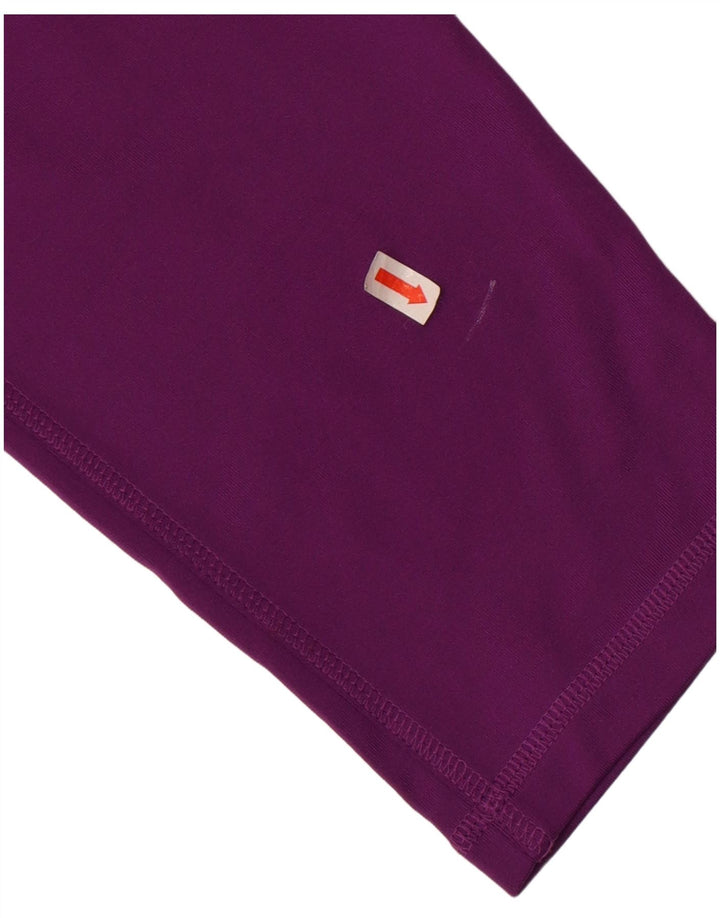 Adidas Womens Climalite Capri Leggings UK 8/10 Pequeno Roxo Poliéster