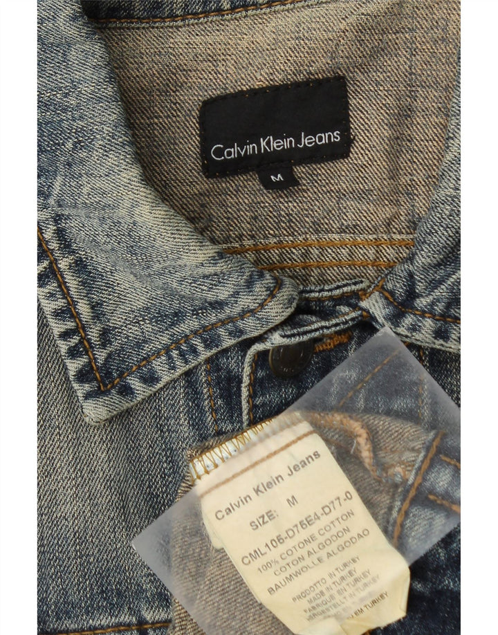 Jaqueta jeans masculina CALVIN KLEIN JEANS Reino Unido 38 algodão azul médio