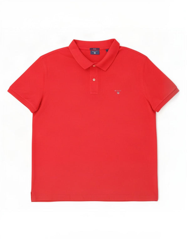 Gant Camisa polo feminina regular fit 3XL algodão vermelho