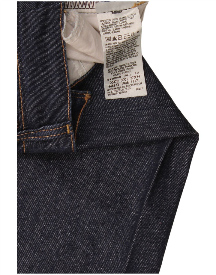 Calça jeans feminina Levi's 479 Booty Flared W27 L34 azul marinho algodão