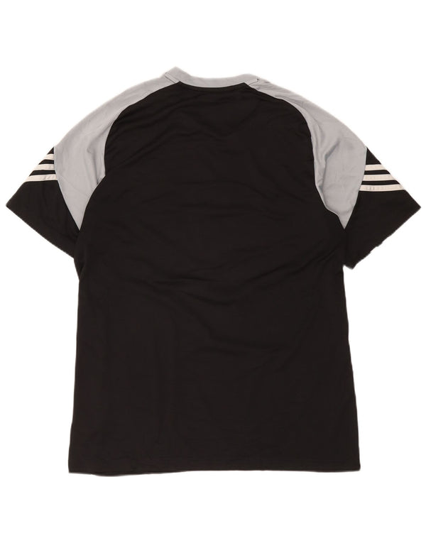 Camiseta Adidas Masculina Climalite Graphic Top Grande Preto Colorblock Poliéster
