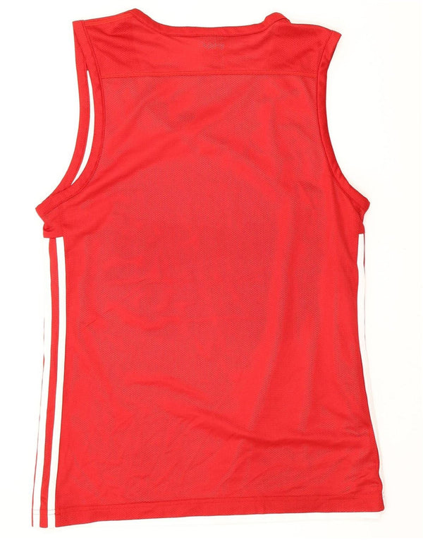 Adidas Mens Colete Top Pequeno Vermelho