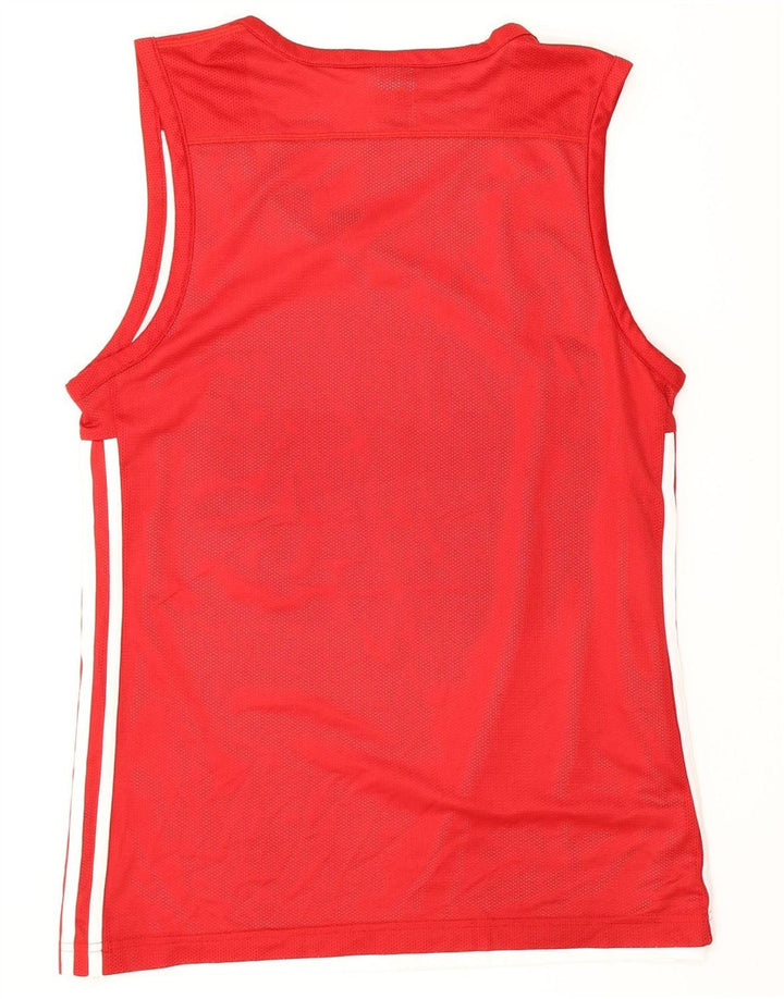 Adidas Mens Colete Top Pequeno Vermelho