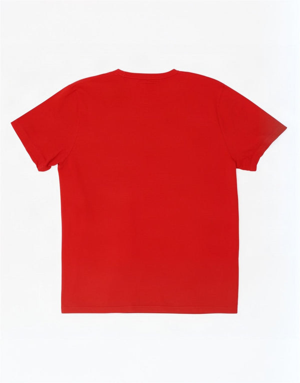 Camiseta gráfica masculina Hollister Top XL algodão vermelho
