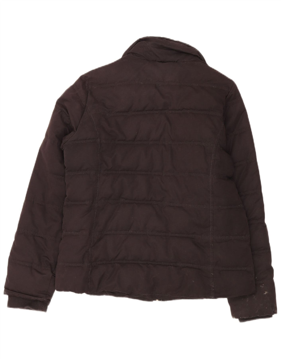 Jaqueta acolchoada feminina Weird Fish UK 12 poliéster preto médio